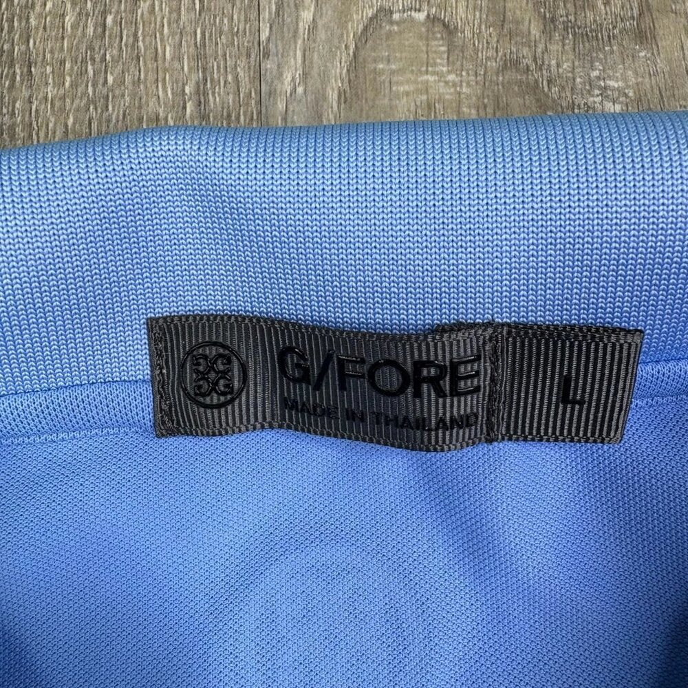 G/Fore Mens Blue Short Sleeve Stretch Golf Polo Shirt Size L POINCIANA GOLF CLUB - Picture 9 of 12